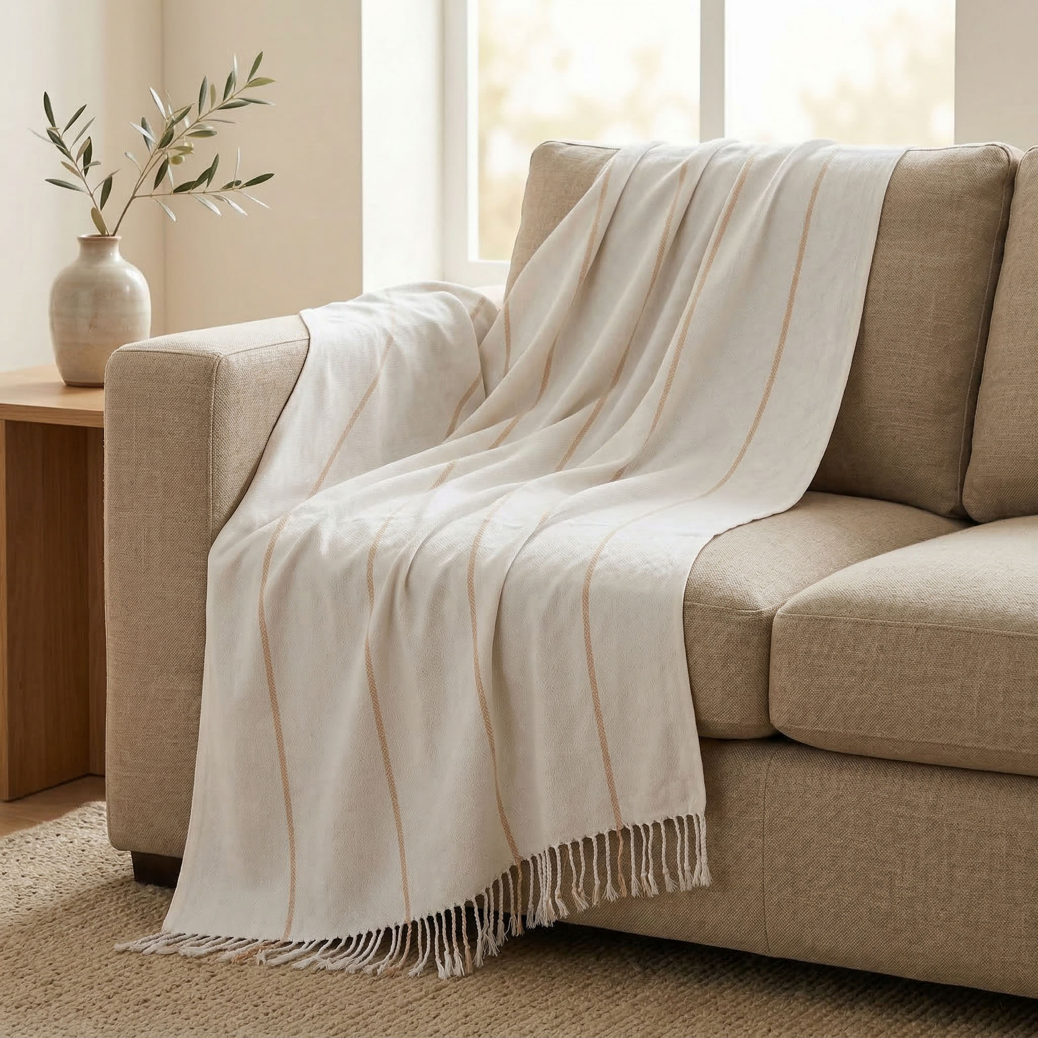 COTTON THROW ROMBUS 170Χ230